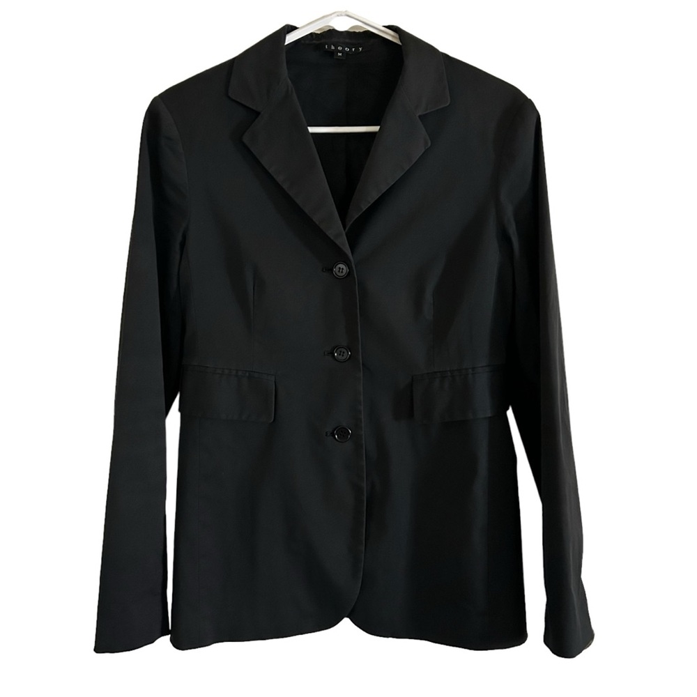 Black Theory Blazer Size M Business Casual Officewear Office Neutral Capsule